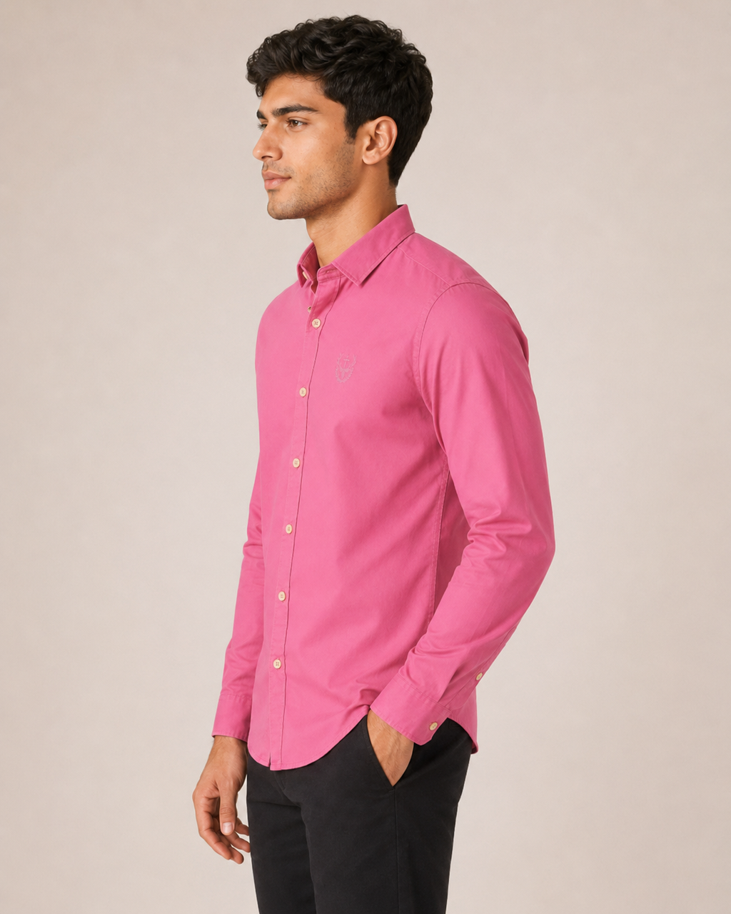 Rose Crest Cotton Shirt