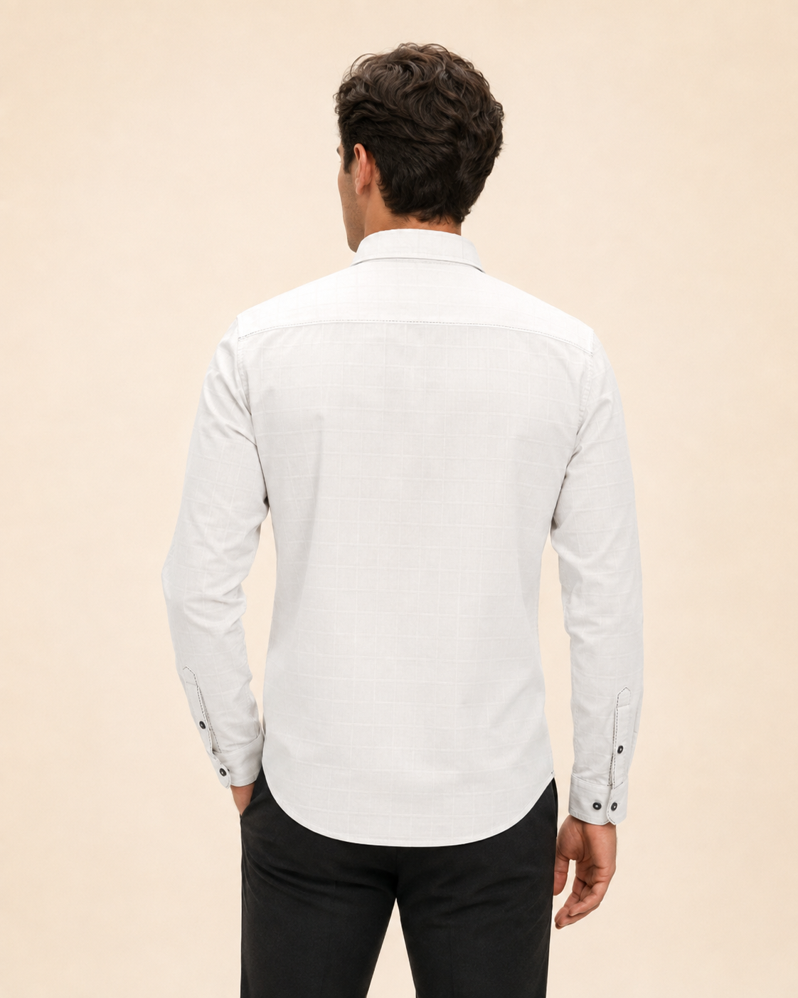 Regal White Textured Shirt