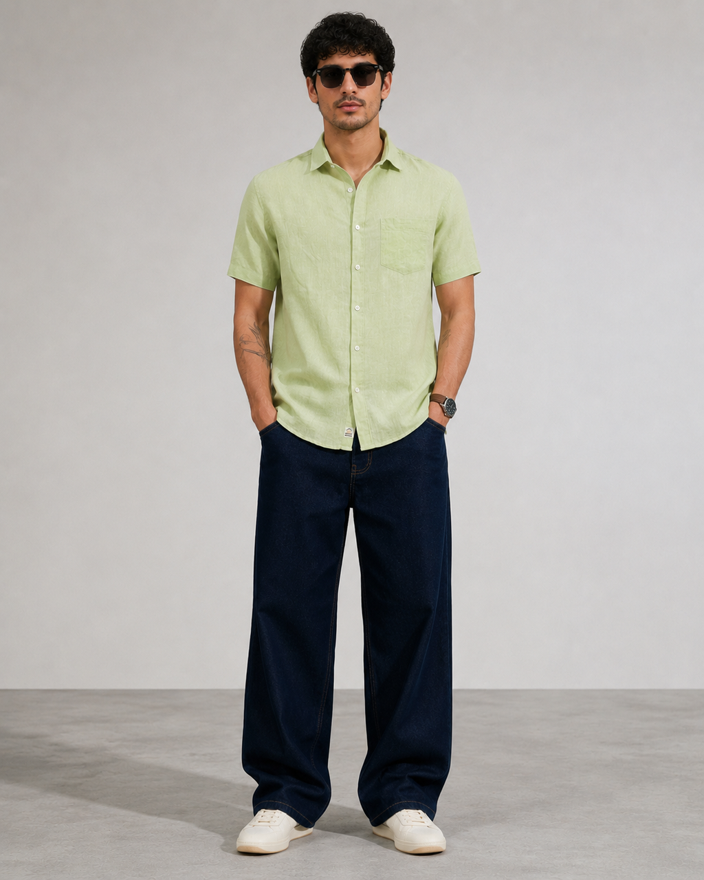 Pure Linen Shirt – Fresh Lime Green