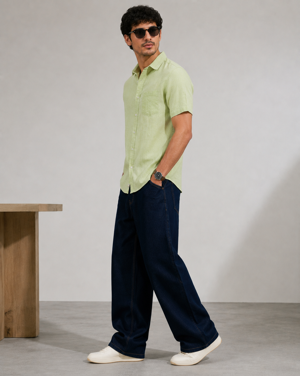 Pure Linen Shirt – Fresh Lime Green