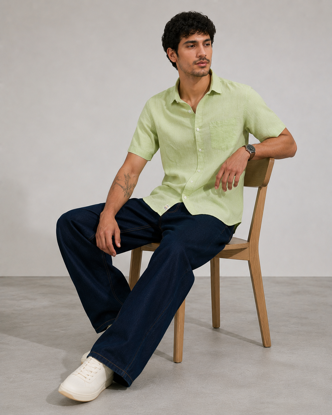 Pure Linen Shirt – Fresh Lime Green