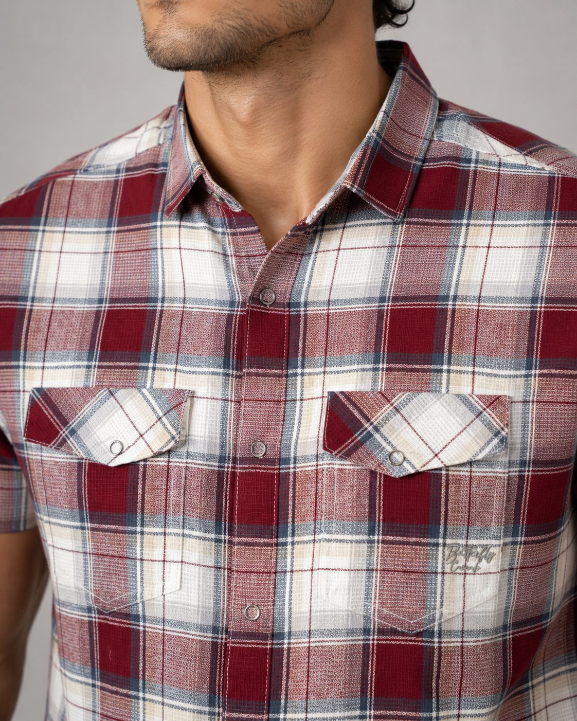 Red Plaid Cotton Shirt