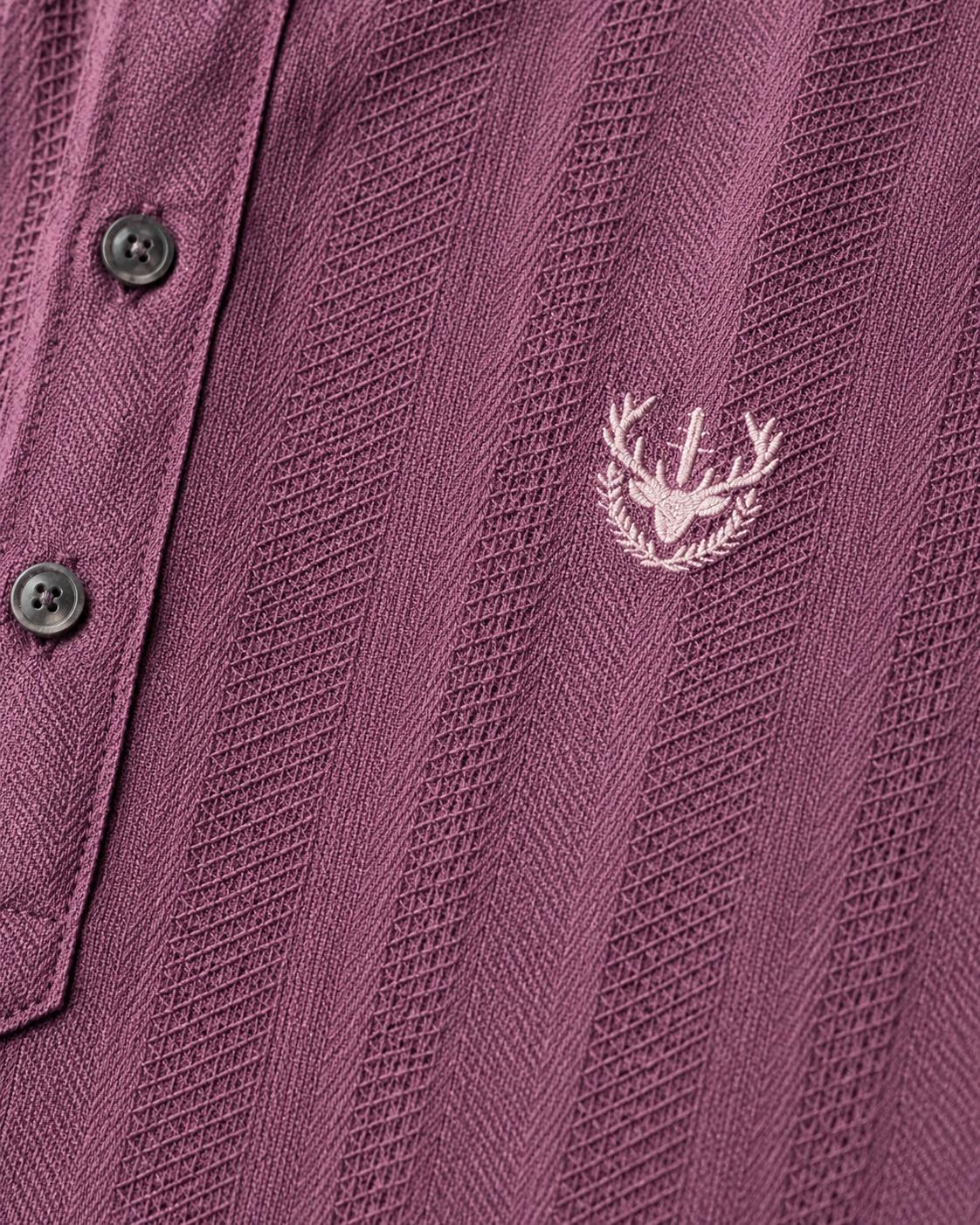 Plum Textured Short Kurta