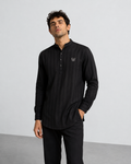 Black Textured Short Kurta
